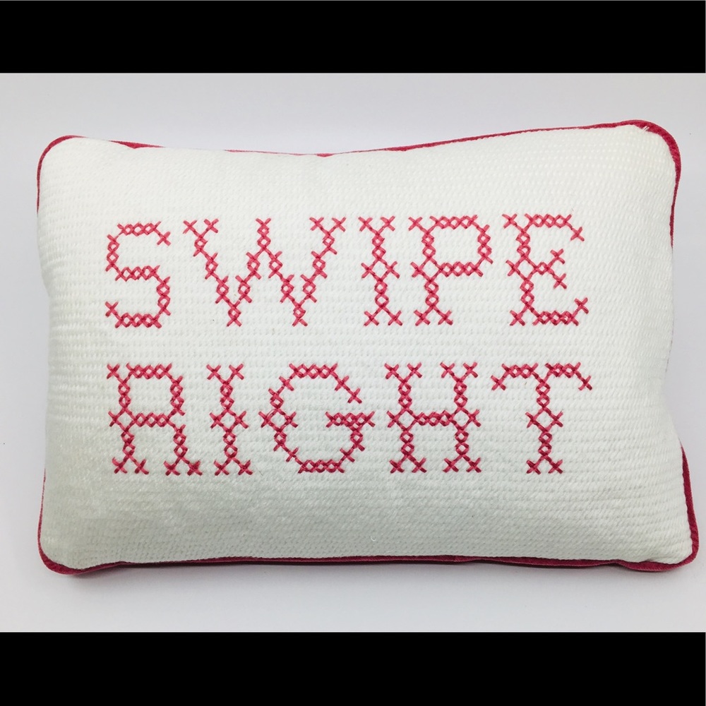 Throw Pillow Swipe Right twelveNYC 13" x 9"